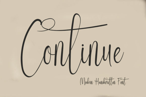 A Designer's Review of the Continue Handwritten Font