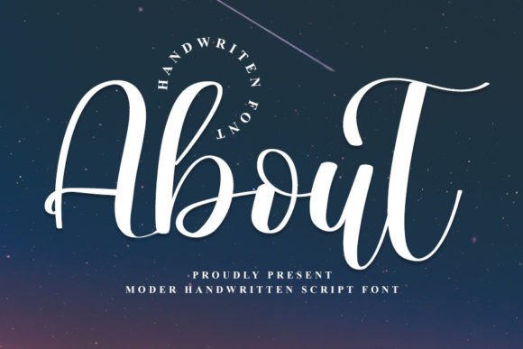 About: A Handwritten Font for Editorial Personality