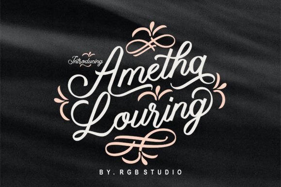 Ametha Louring: A Natural and Elegant Script Font