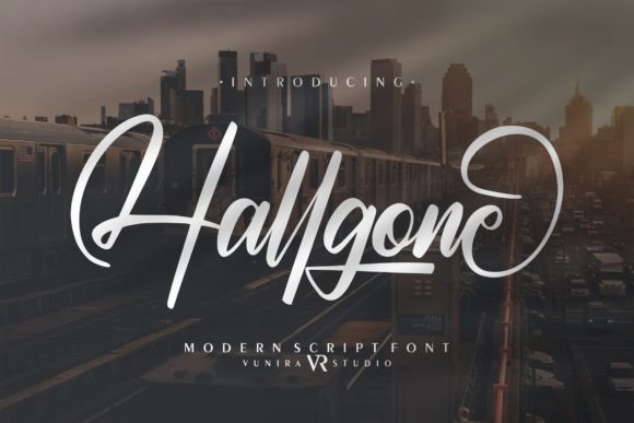 Hallgone: A Modern Script Font for Elegant Digital Design