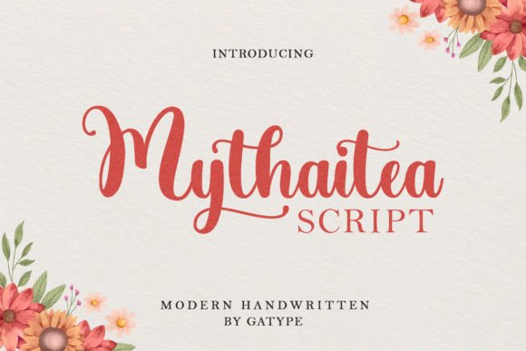 Mythaitea: A Modern Script Font for Digital Brands