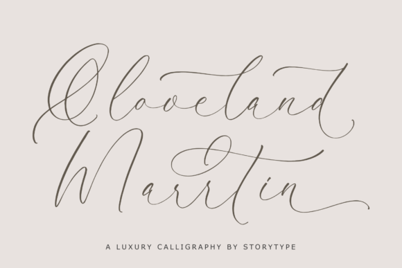 Qloveland Marrtin: A Script Font with Crafted Character