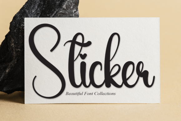 Sticker: A Script Font That Feels Like Freshly Peeled Lettering